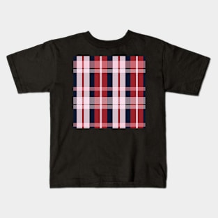 Summer Aesthetic Aillith 2 Hand Drawn Textured Plaid Pattern Kids T-Shirt